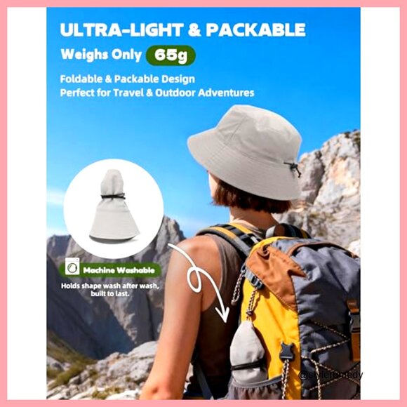 Cooling Bucket Hat, Lightweight Wide Brim Sun Hat, Moisture-Wicking & Foldable main image 3